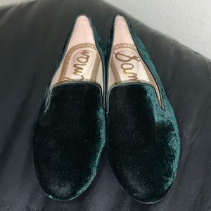 Sam Edelman Green Suede Loafers